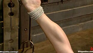 Redhead Dom Anal Fucks Bound Blond Dyke With Gagging