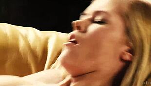 Delphine Jari Faraj Basah Dengan Intens Di Sofa!