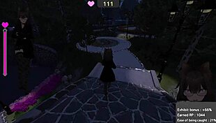 Seleka-san's park adventures in the anime-style game