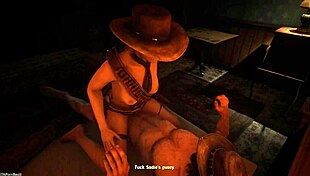 In rdr2 porn, sadie rides john's cock passionately in pov scene without sound