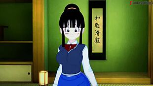 Chichi Interacts With Goku And Gohan In Dragon Ball Zex Fantasy Movie