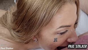 First anal scene with a petite tattooed Hungarian model