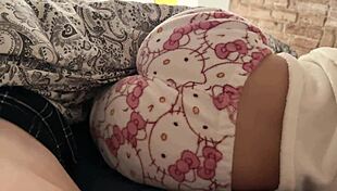 sharing bed with step sis, screaming stop but she rides till i cum