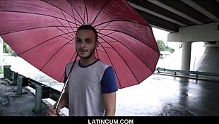 young straight boy gets paid by gay guy on street for pov movie