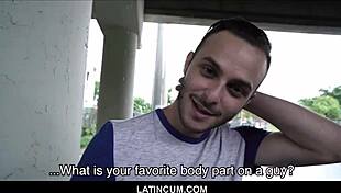 young straight boy gets paid by gay guy on street for pov movie