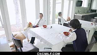 Bbw Stepmom Submits To Stepson And Husband In Hardcore Threesome