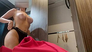 Hidden Camera Catches Hot Latina Stepmom in Tight Leggings