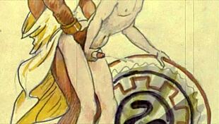 What a vintage erotic illustration of anime hentai!