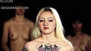 amazing blonde babe getting hard bdsm lesson 😈