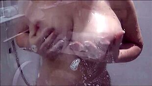 Carmen Gives a Handjob to a Ruined Dick with Her Big Tits, Leading to a Cumshot.