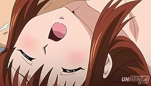 Step sister competes with step brother in hentai challenge.