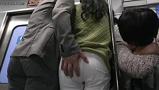 Person妻電車: Fifty-Year-Old Mother Groped and Sucked Outdoors