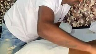 Big black cock assfucks shaved pussy in Rio swing house.