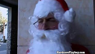 Amateur Elf Babe Fucking Santa's Hard Pole