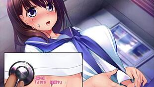 seduc prettylady with hypnotime as all men touch her body in anime cartoon