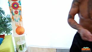 Big black cock cums inside chubby Cuban angelina's ass