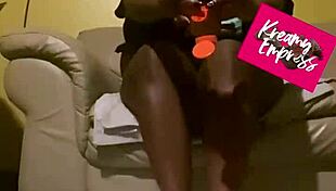 Intriguing Ebony Milf Discovers Raw Honey on Her Feet in Kinky Food Play