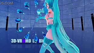 cat fate cosplay with adult miku in 3d vr 😺