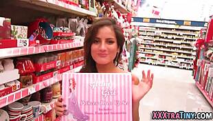 tiny teen enjoys fingering and blowjob