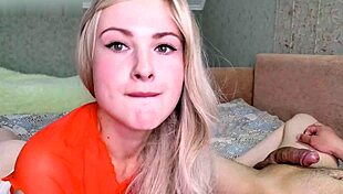 Hot Blonde Sucking Big Cock Until Cum In Mouth!