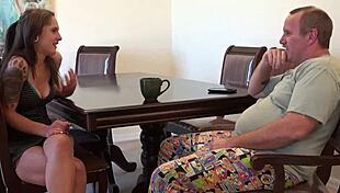 20-Year-Old Nymphet Sucks Horny Stepfather