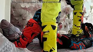 Motocross Gay Boots Tread in Biker Costumes