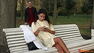 Lana Roy bends over for intense pussy licking and hard fucking on their date.