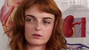 horny looker gulps cumshot