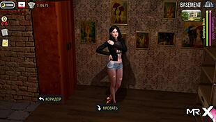 Hey, check out this hentai where he inserts his cock into her pussy in the men's toilet game scene