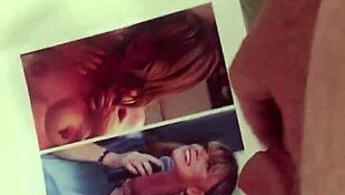 Brad and ginger receive a cum tribute during masturbation