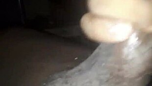 gay guy masturbates his cock late at night at home