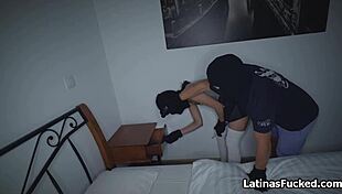 I, a latina, suck cock after breakin into the house