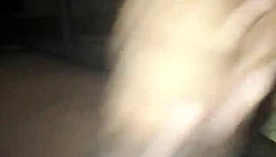 gay guy masturbates his cock late at night at home