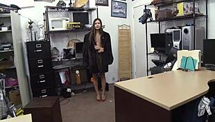 Daring Woman Fucks Wet In Shop With Perfect Body