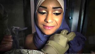 Tight teen 18+ drops booty with dildo hd outside army base in reality