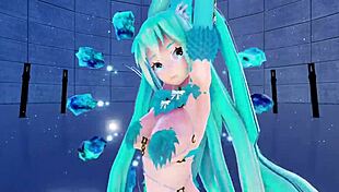 cat fate cosplay with adult miku in 3d vr 😺