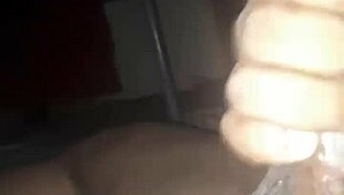 gay guy masturbates his cock late at night at home