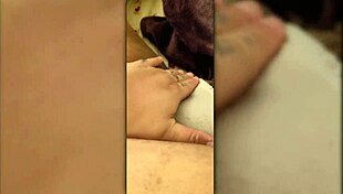 Fat transsexual slut masturbates with toys after shower