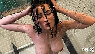 Hey, check out this hentai where he inserts his cock into her pussy in the men's toilet game scene