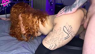 She takes it hard in doggy style, then deepthroats passionately, ending with cum on her ass.