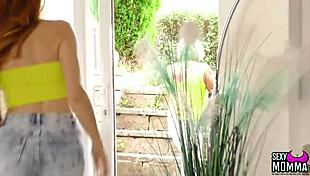 Stepdaughter liz bribes blonde ellie with toys.