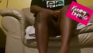 Intriguing Ebony Milf Discovers Raw Honey on Her Feet in Kinky Food Play