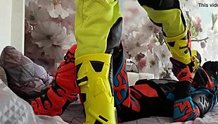 Motocross Gay Boots Tread in Biker Costumes