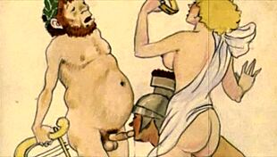 What a vintage erotic illustration of anime hentai!