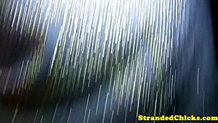 Hitchhiking teen blonde got rammed hard in car pov style