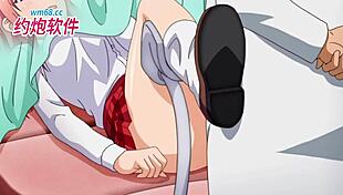 Teen hentai girl gets wet pussy teased