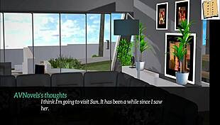 Hentai Girl Rides Cowgirl in Family Game Scenario