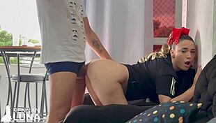 skinny pornstar sucks and fucks church friend in bdsm slave play