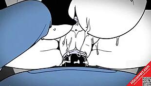 What are mime and dash up to in this hentai cartoon?