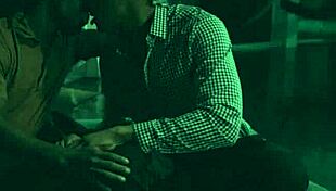 the business deal ends with threesome anal fucking muscular hunks.